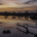 Coucher de soleil sur l'étang Ricot