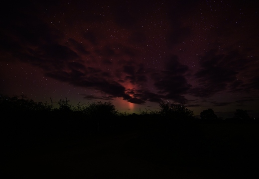 Aurores boréales dans la Brenne en France